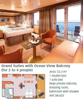 Costa Deliziosa grand suite kabina