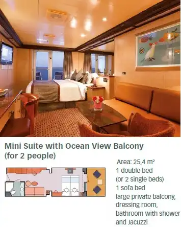 Costa Deliziosa mini suite kabina