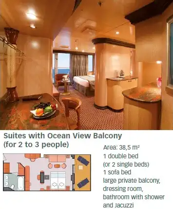 Costa Deliziosa suite kabina