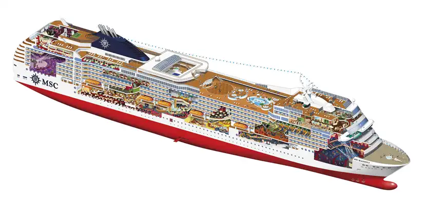 msc magnifica cross section